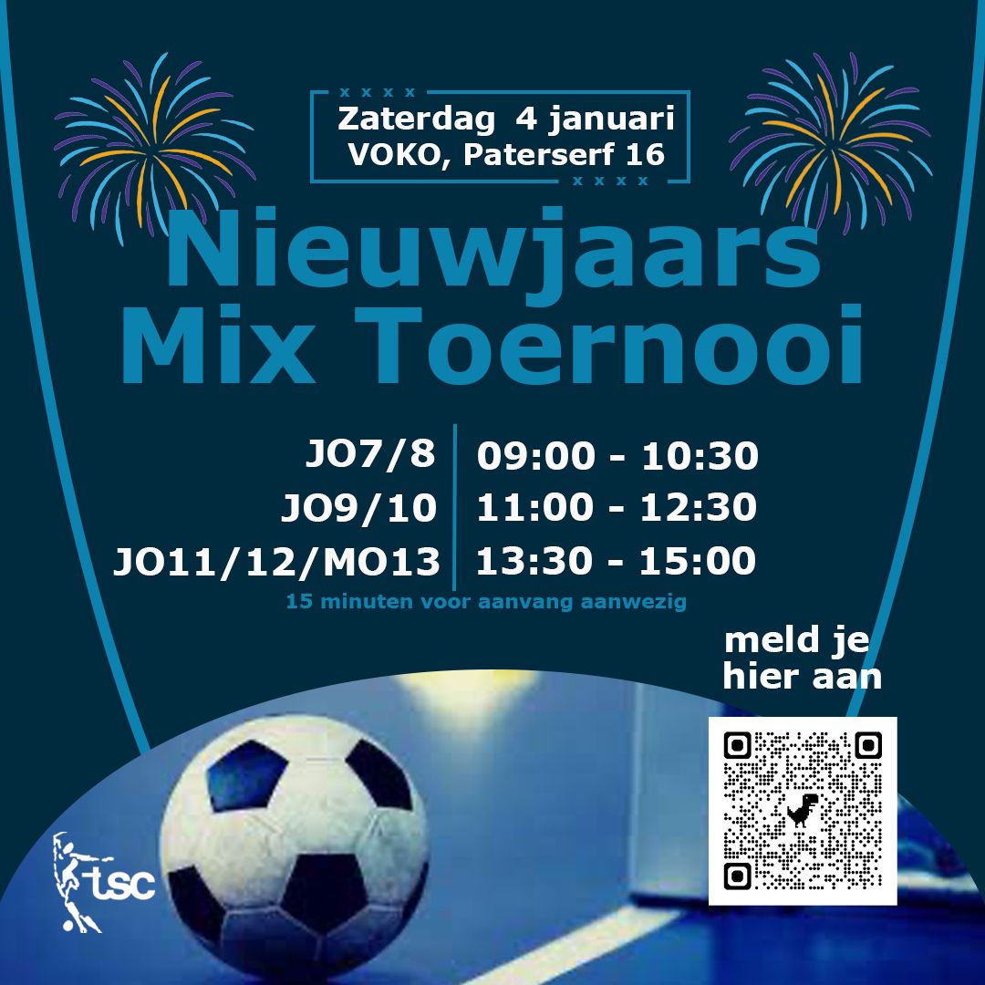 Meld je aan voor het Mix Nieuwjaarstoernooi